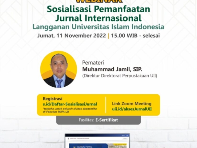 Webinar Sosialisasi Pemanfaatan Jurnal Internasional Langganan UII